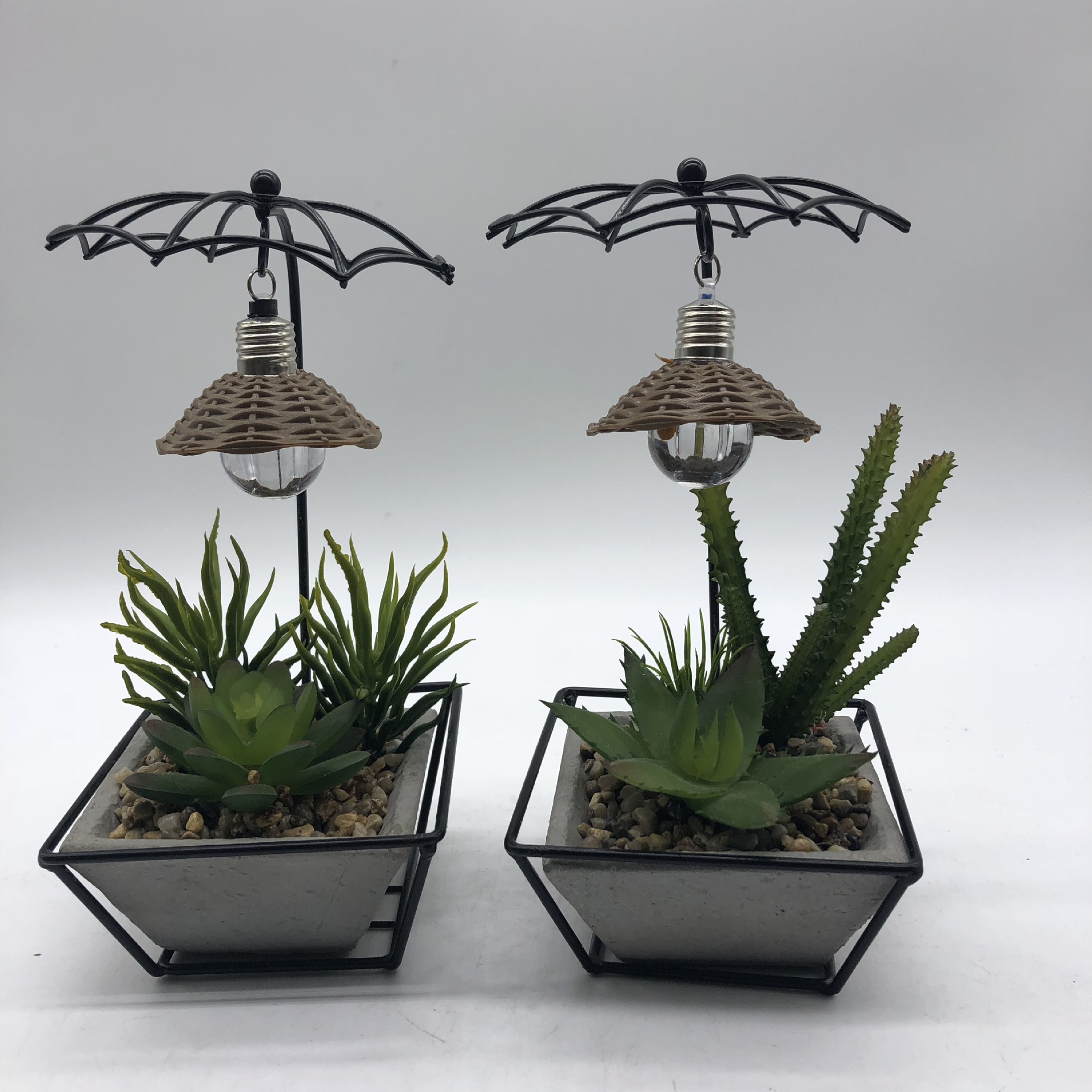 铁艺工艺品伞行 仿真多肉盆栽工艺品仿真植物仿生多肉盆栽植物
