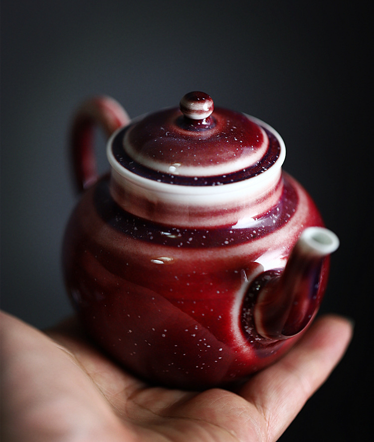 景德镇高温陶瓷茶壶全手工沙晶霁红窑变釉主人壶钧瓷个人把玩壶