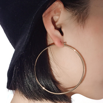 欧美女夸张大圈韓國耳環批发 铜电镀环保防过敏饰品时尚气质