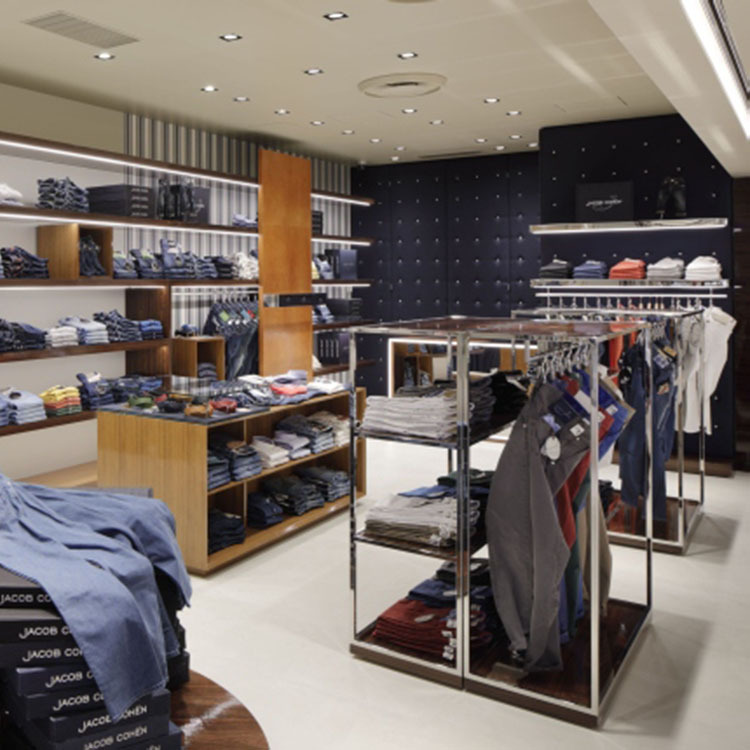 服装店裤子展示架不锈钢裤子货架专卖店裤子中岛架男装展示柜定制