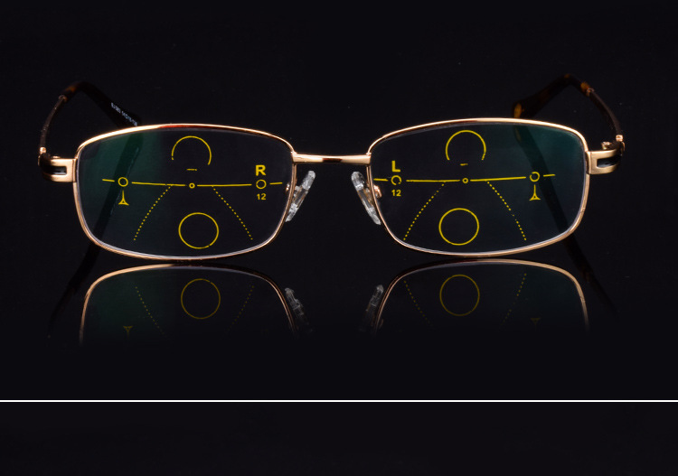 新款老花镜男远近两用渐进多焦点双光眼镜太阳变色智能变焦老光镜