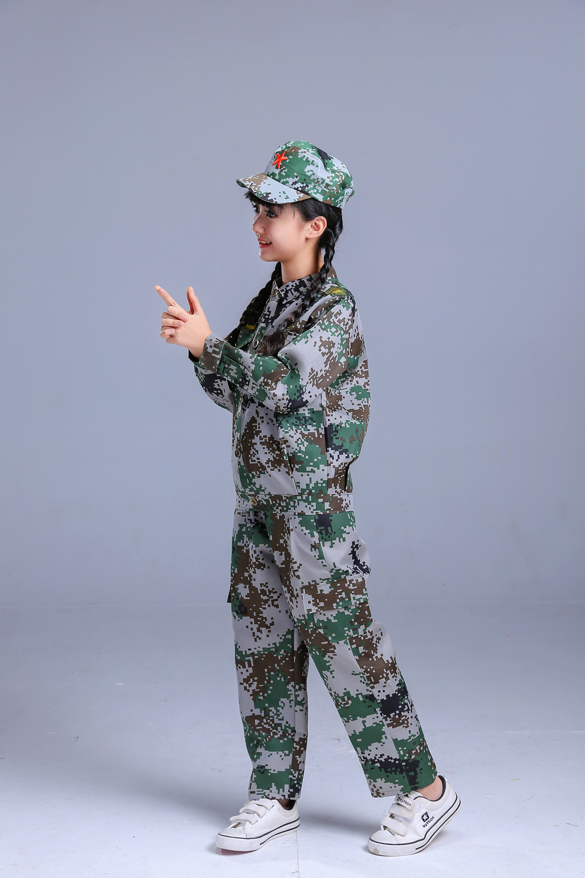 学生迷彩服套装男女夏季学校大学生军训服长袖户外军迷装工作服