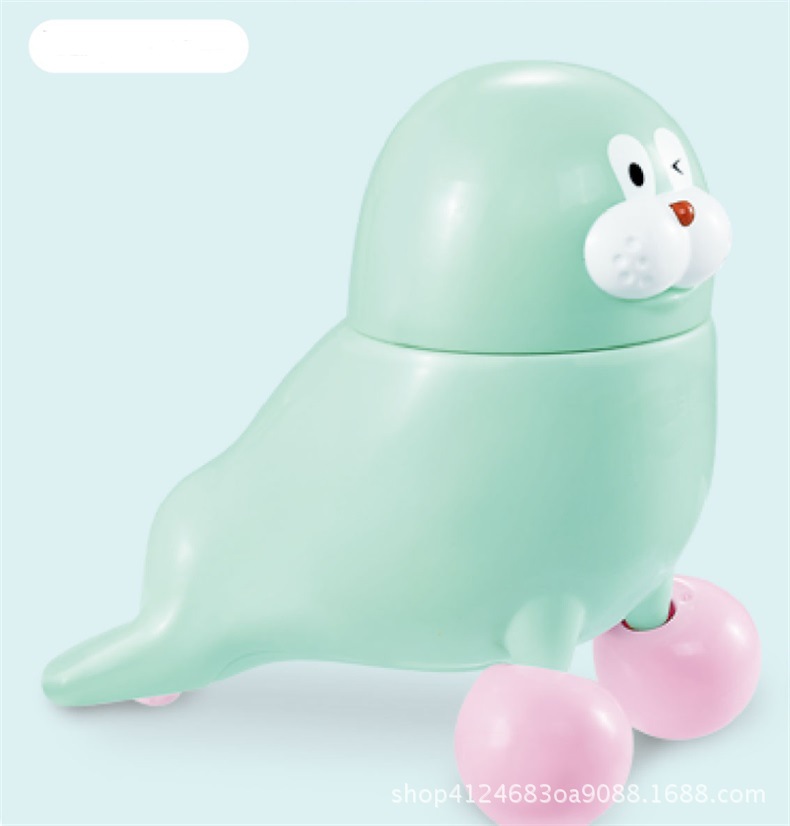 儿童益智电动卡通动物玩具电动音乐趣味卡通海狮(粉红/粉绿)