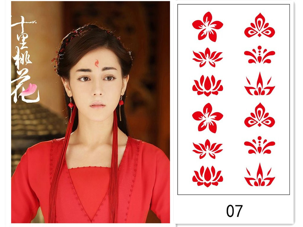 厂家现货批发影楼视剧男女通用额头贴眉心贴古装花钿写真表演额贴