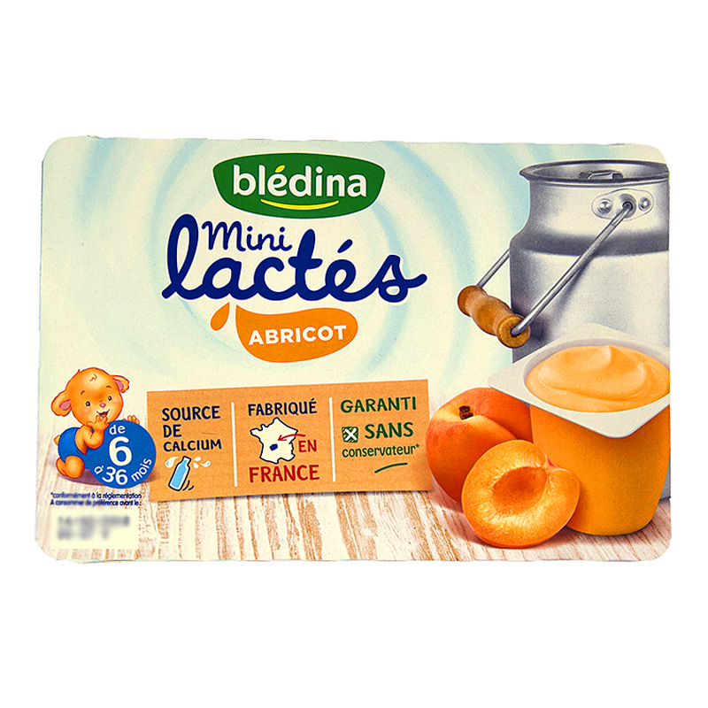 法国达能bledina贝乐蒂酸奶婴儿进口杏子味儿童食品酸奶零食