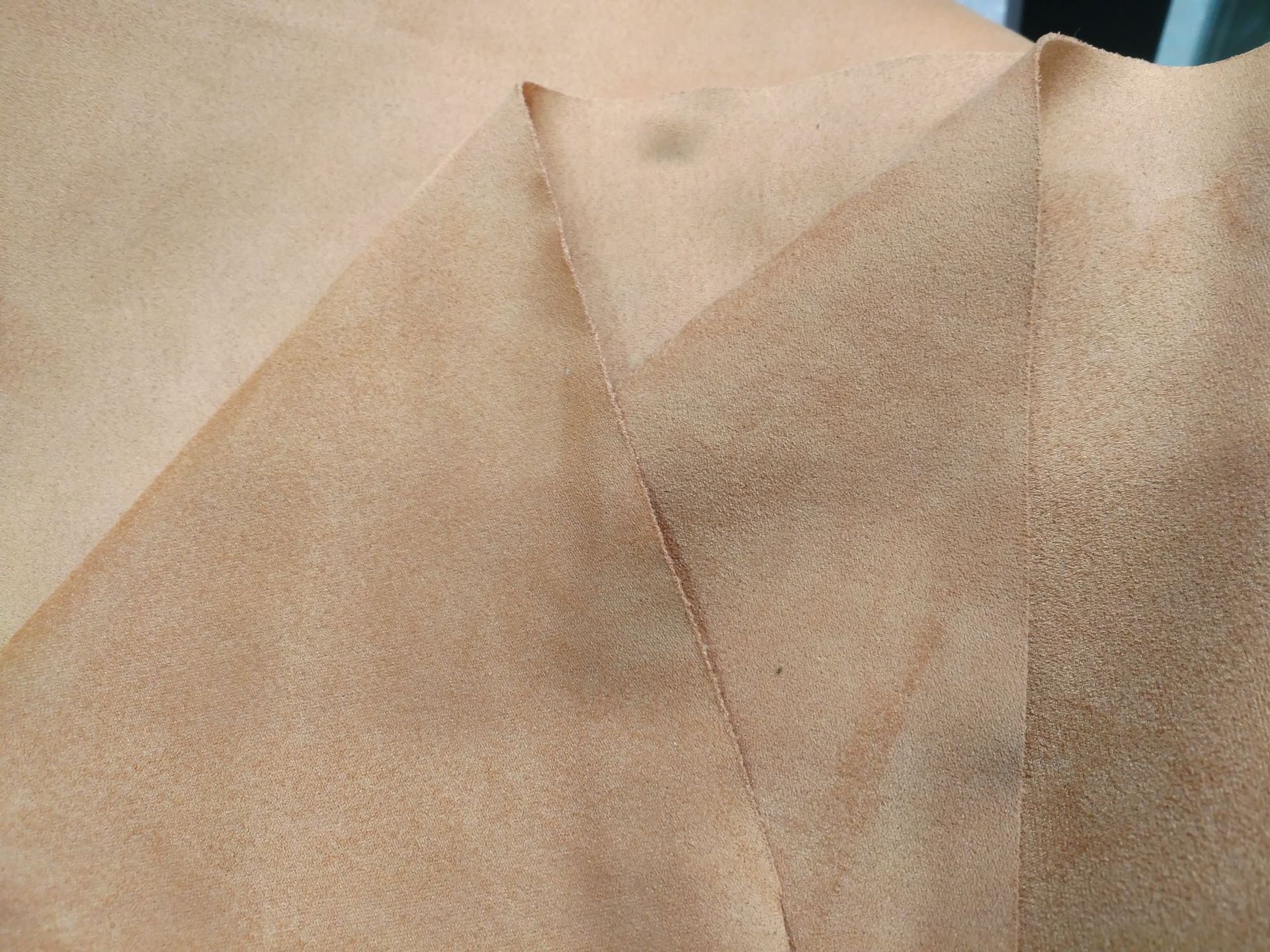 弹力黑超纤绒面双面反翻毛麂皮绒布真超纤磨砂绒面皮二层皮面料