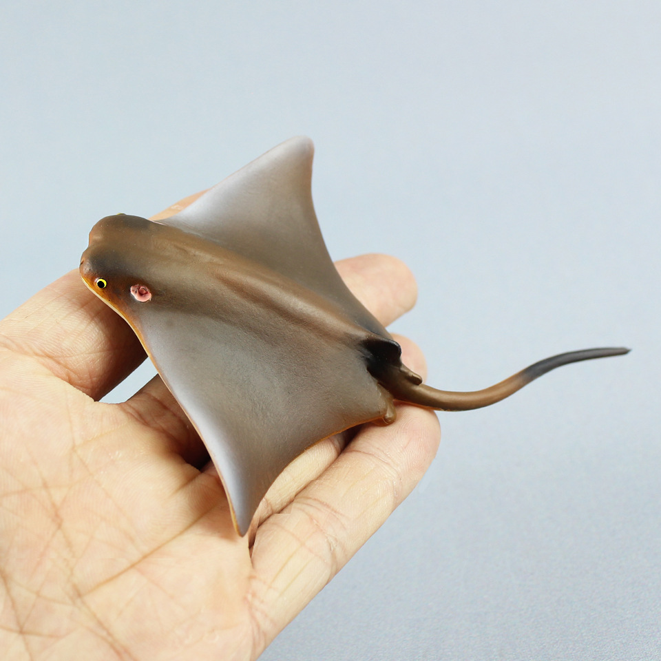 海洋生物模型小魔鬼鱼蝠鲼儿童仿真静态塑胶实心动物玩具外贸货源