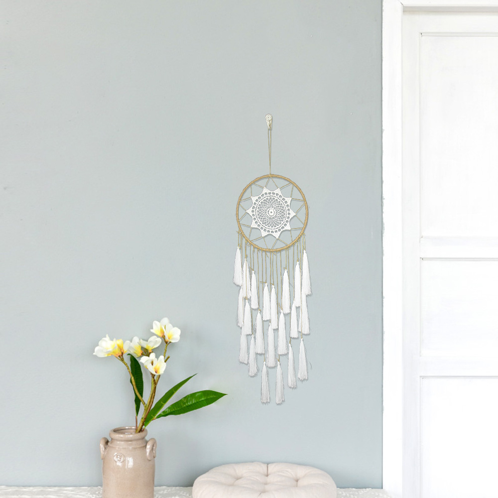 ms7028 新款三层流苏铺梦网挂件麻绳 复古家居装饰捕梦网门饰挂件