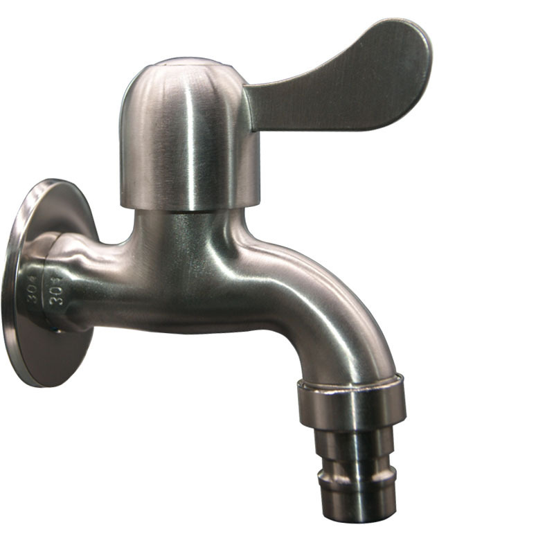 Supply Stainless Steel Zinc Alloy Copper Core Washing Machine Tap Bibcock Copper Nozzle with Key Faucet