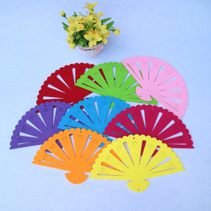 幼儿园教室环境走廊空中布置吊饰 环创材料无纺布装饰扇商场挂饰