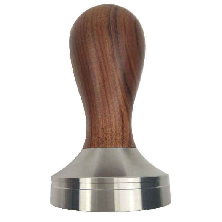 实木304不锈钢咖啡压粉器 非洲酸枝木意式咖啡填压器 实木压粉锤