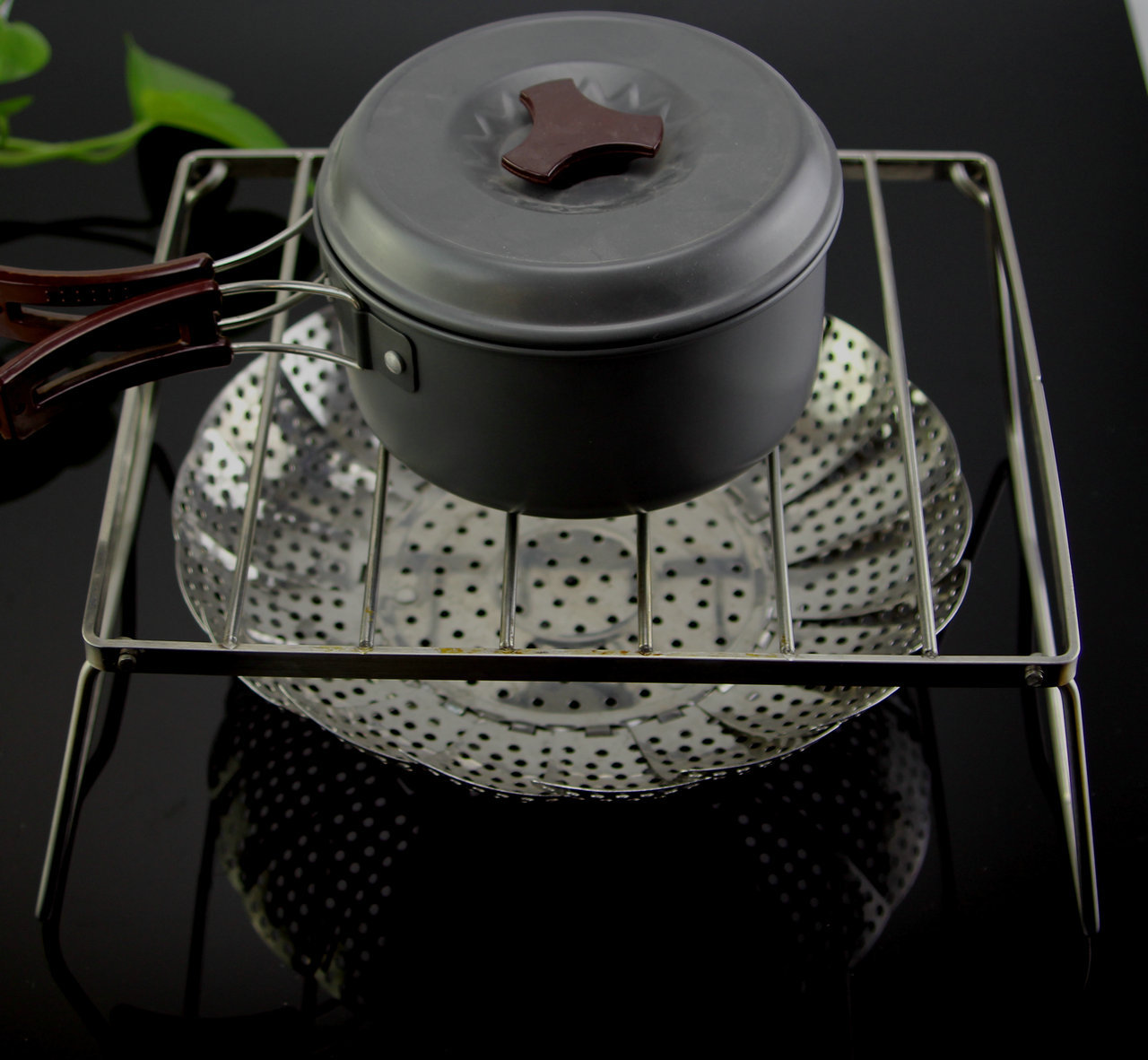 现货批发迷你折叠不锈钢炉头支架烧烤架套锅架烤网猛火架