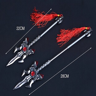 荣耀英雄周边武器吕布方天画戟无双之魔合金伸缩兵器模型玩具道具