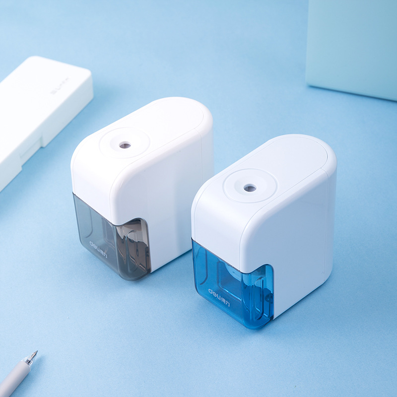 批发得力0714电动削笔器学生卷笔刀 电动削笔器得力文具办公