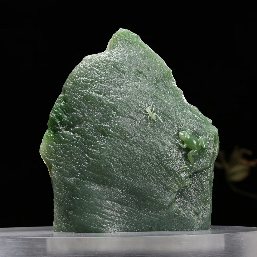 新疆和田玉碧玉俄料原石摆件原料和田玉碧玉摆件和田玉碧玉原石