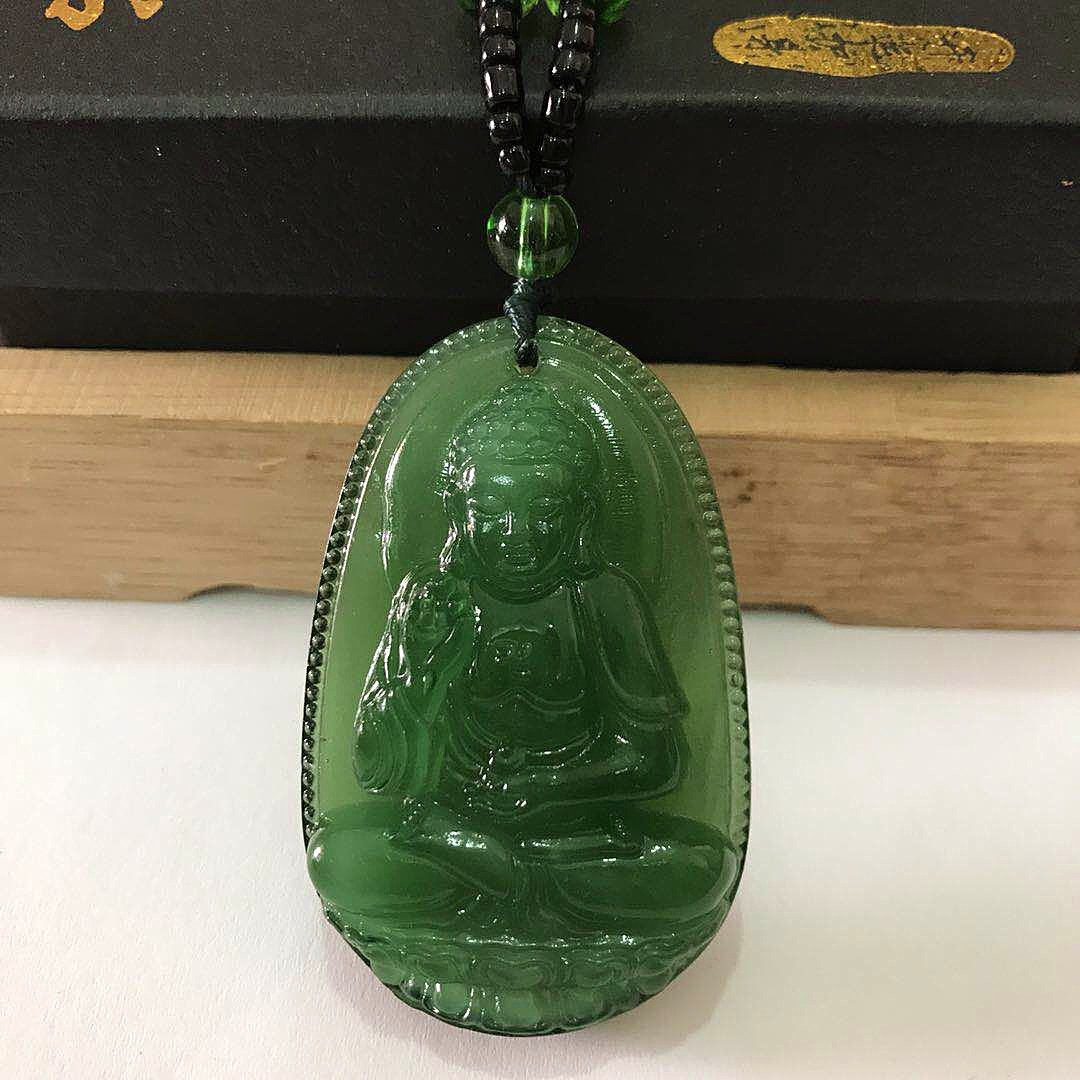 碧玉黑曜石本命佛八大守护神吊坠地摊热卖展会高档保平安守护神