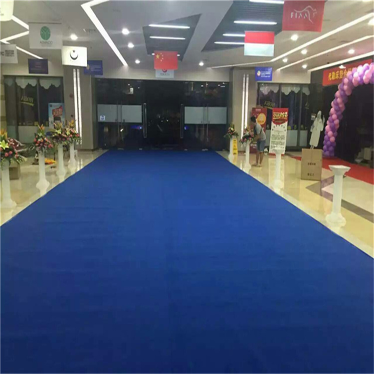 蓝色拉绒地毯地毡家居工程舞台地毯办公室商用卧室客厅满铺可铺装