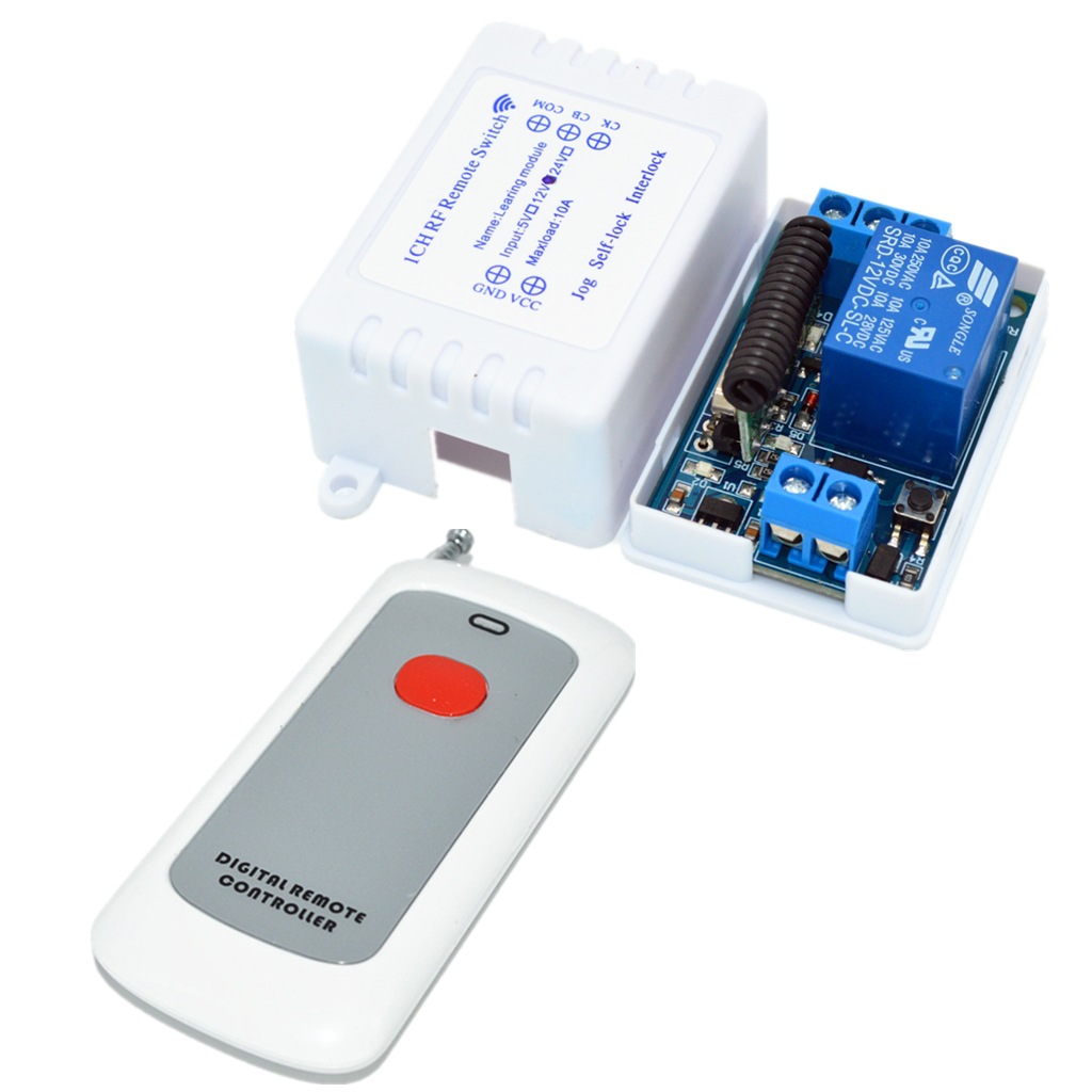 无线学习型开关 433m远距离遥控/12v遥控开关/无线发射接收控制器