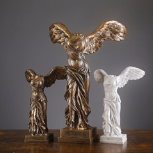 欧式胜利女神人物石膏像雕塑树脂工艺品家居装饰摆件样板房书房