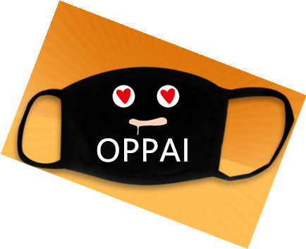 创意时尚颜表情颜文字搞笑个性口罩男女秋冬骑行 保暖 黑色熊猫脸