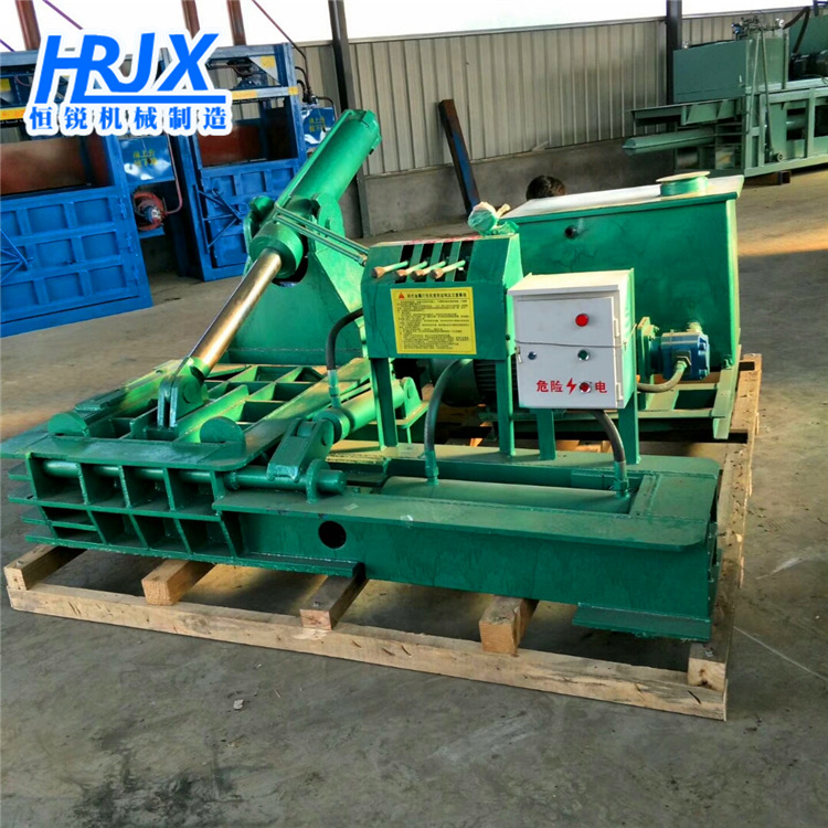 卧式打块机 易拉罐钢丝压块机 100吨 铁不锈钢下角料压包机