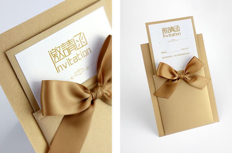 创意西式结婚邀请函定制 公司活动请帖感谢贺卡批发 可烫金logo