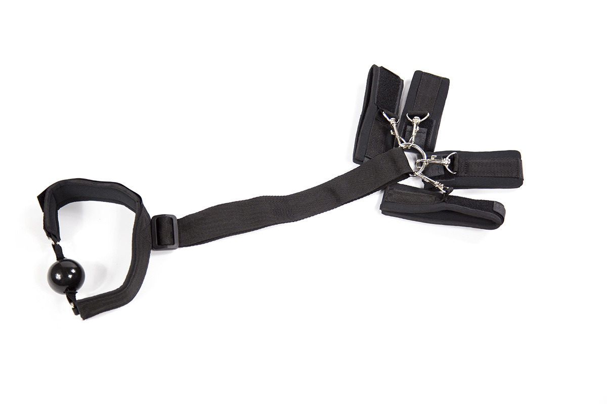 工厂店情趣用品尼龙口球手铐反背手铐组合套装捆绑束缚玩具性用品