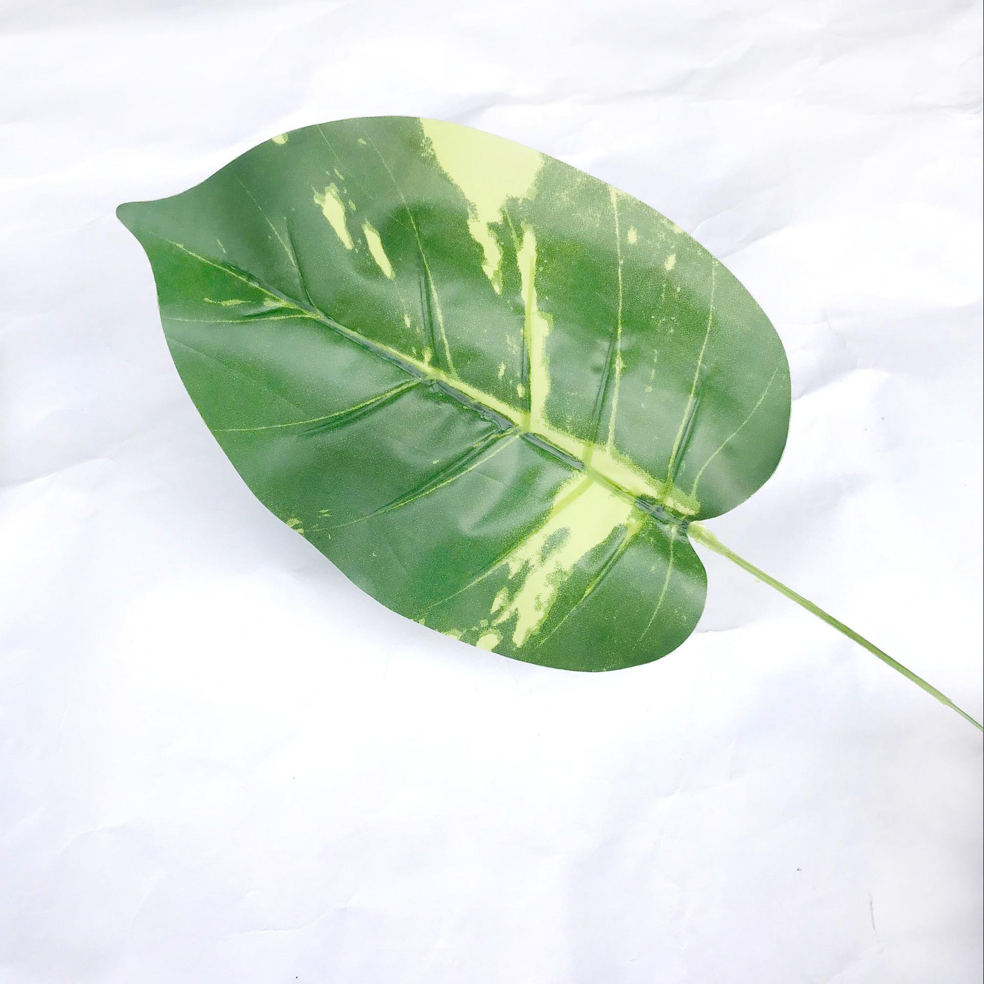 仿真植物龟背叶绿叶椰树叶ins家居装饰婚庆气球装饰道具 绿植插花