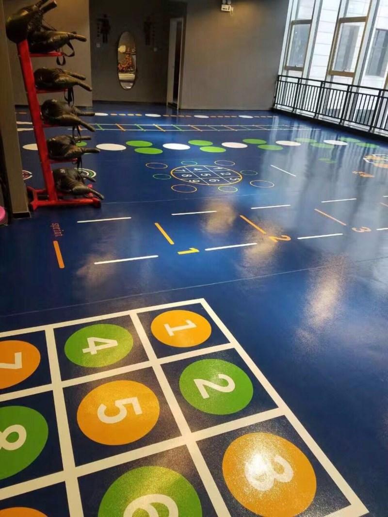 健身房地板 多功能训练区pvc定制地胶 定制耐磨防水360私教区地板