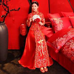 中式婚纱礼服红色