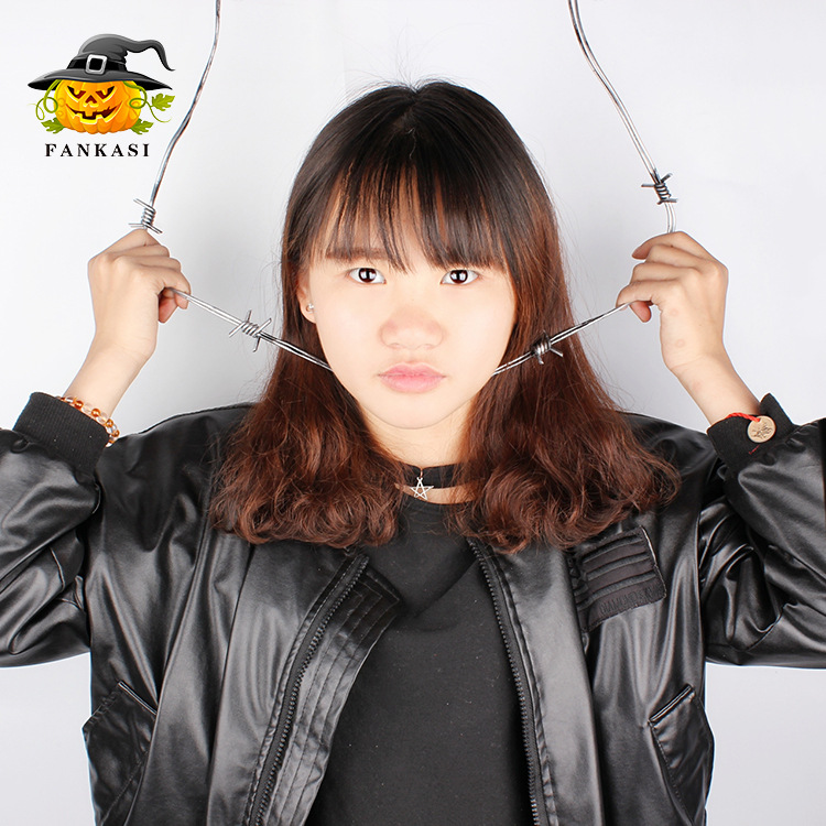 万圣节仿真铁丝上吊绳道具 cosplay鬼屋ktv酒吧恐怖整人装饰