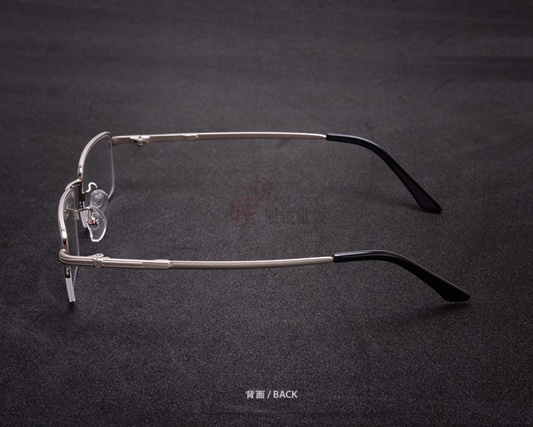 新款 男士商务半框眼镜架小脸合金光学镜时尚记忆钛腿近视眼镜框