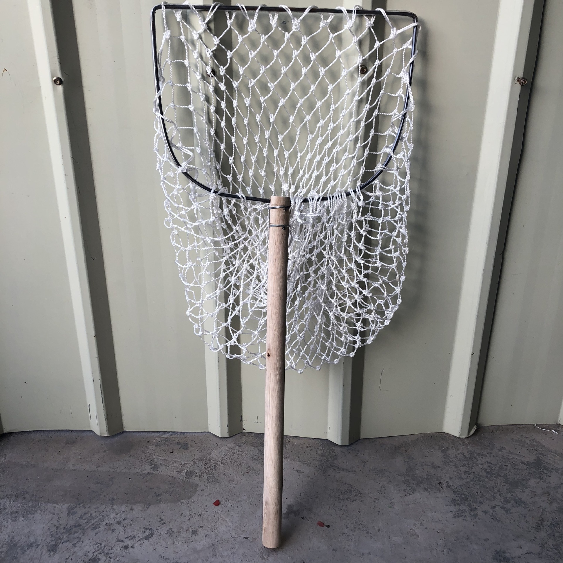 抄网捞网木柄制作捞鱼网抄鱼网圈纯手工编织网兜实木抄网实心