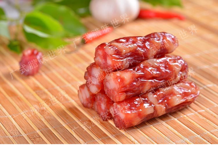 创格广式切肉腊肠500g散装广味特产年货广东风味腊肠甜味腊味批发