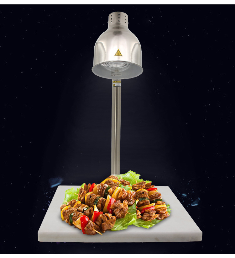 单双头食物保温灯自助餐两头食品保温灯大理石加热灯烤肉灯保温台