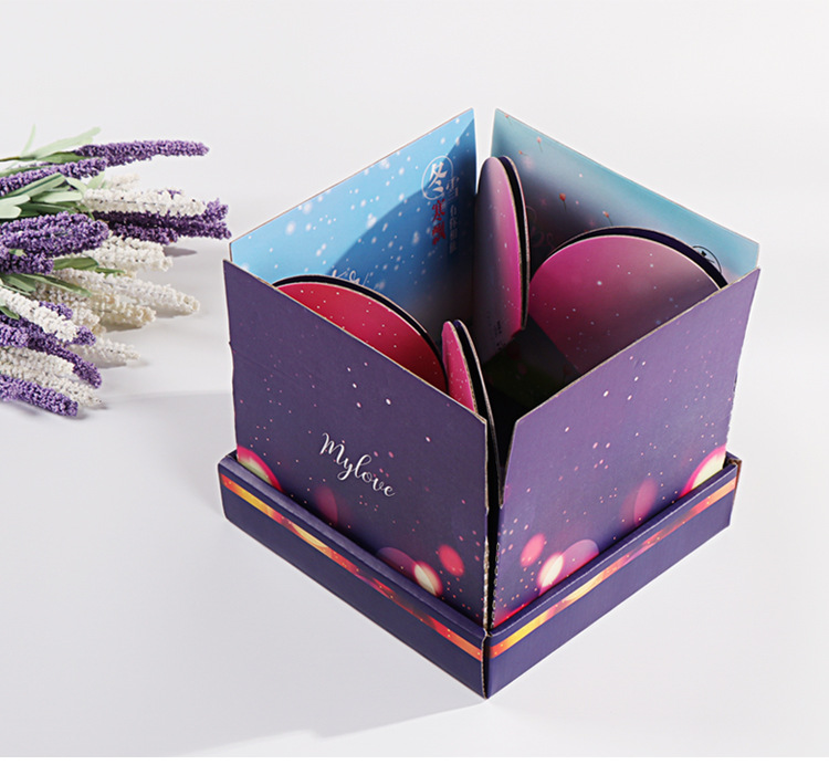 创意抖音爆炸盒零食大礼包礼盒正方形告白纸盒情侣节日糖果包装盒