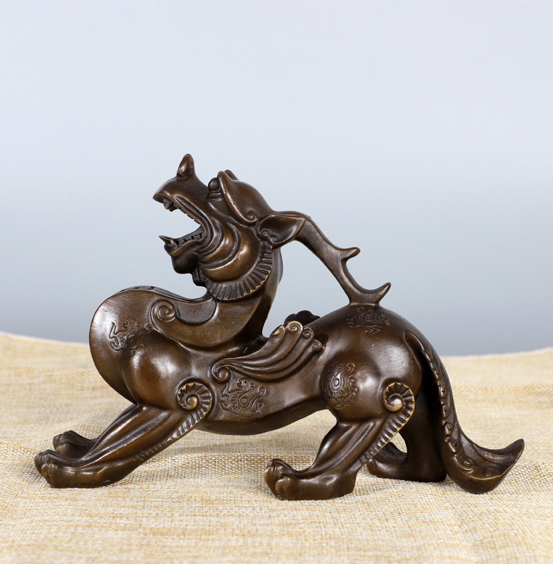 一件起批 纯铜貔貅摆件 招财貔貅家居办公室装饰品摆设礼品瑞兽