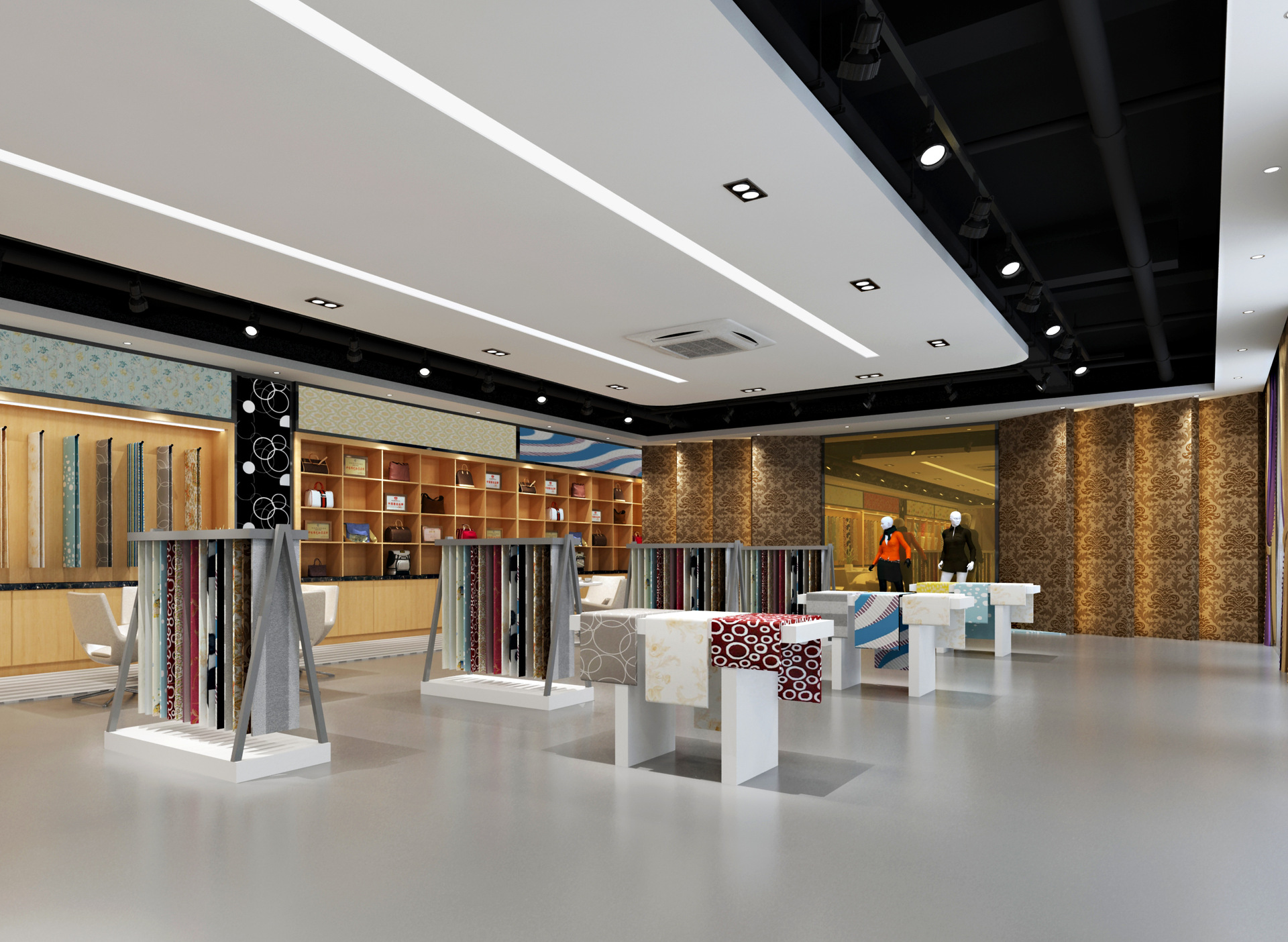 东莞工厂展厅装修 皮革布料设计展厅装修 家居展厅设计装修