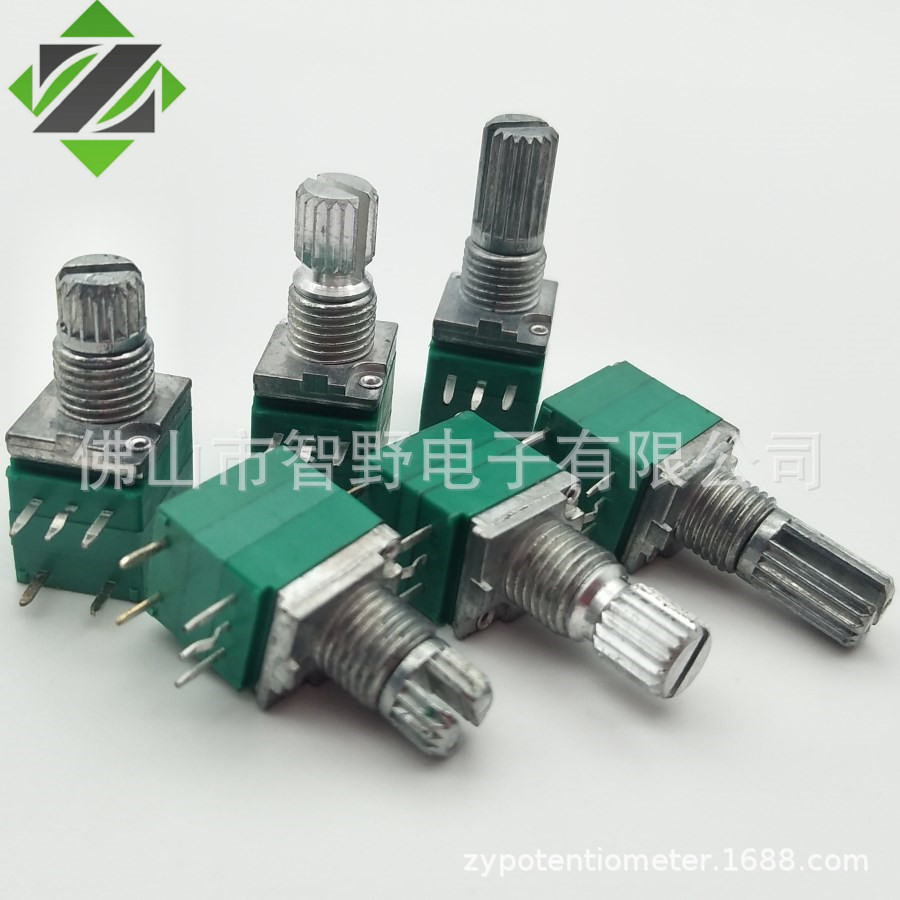 电位器097单联开关旋转电位器10K 可调电位计调速 调光50K电位器