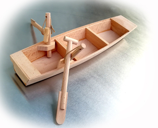 62406家庭家居装饰品代理加盟 木制小木船 模型 木质小渔船小船模