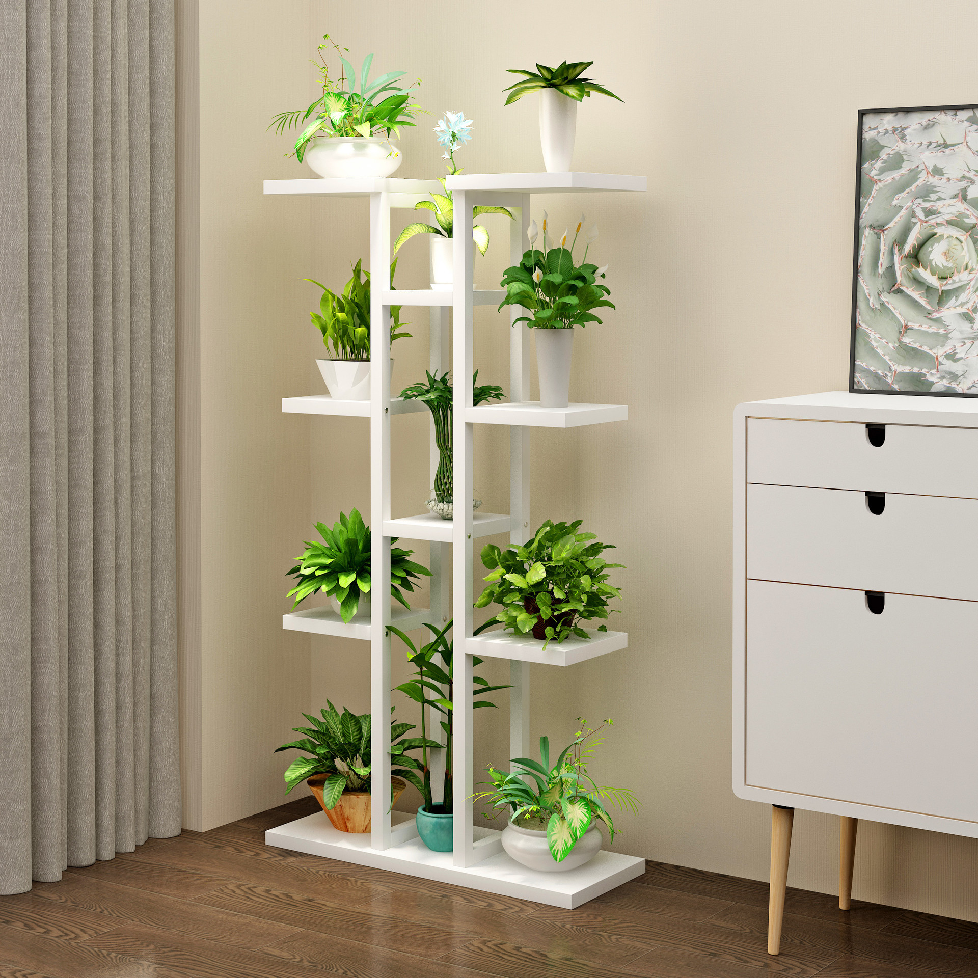 阳台花架铁艺多层落地置物架室内客厅绿萝多肉简约创意花架子批发