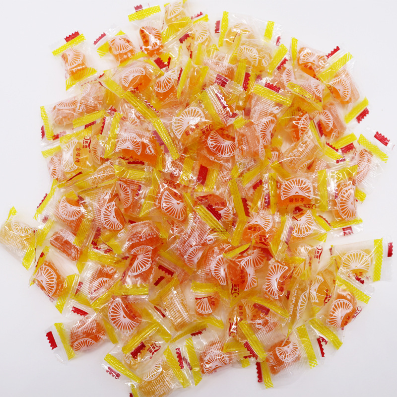 金桔糖老式橘子糖2500g桔子味水果糖硬糖小零食喜糖结婚散装批发