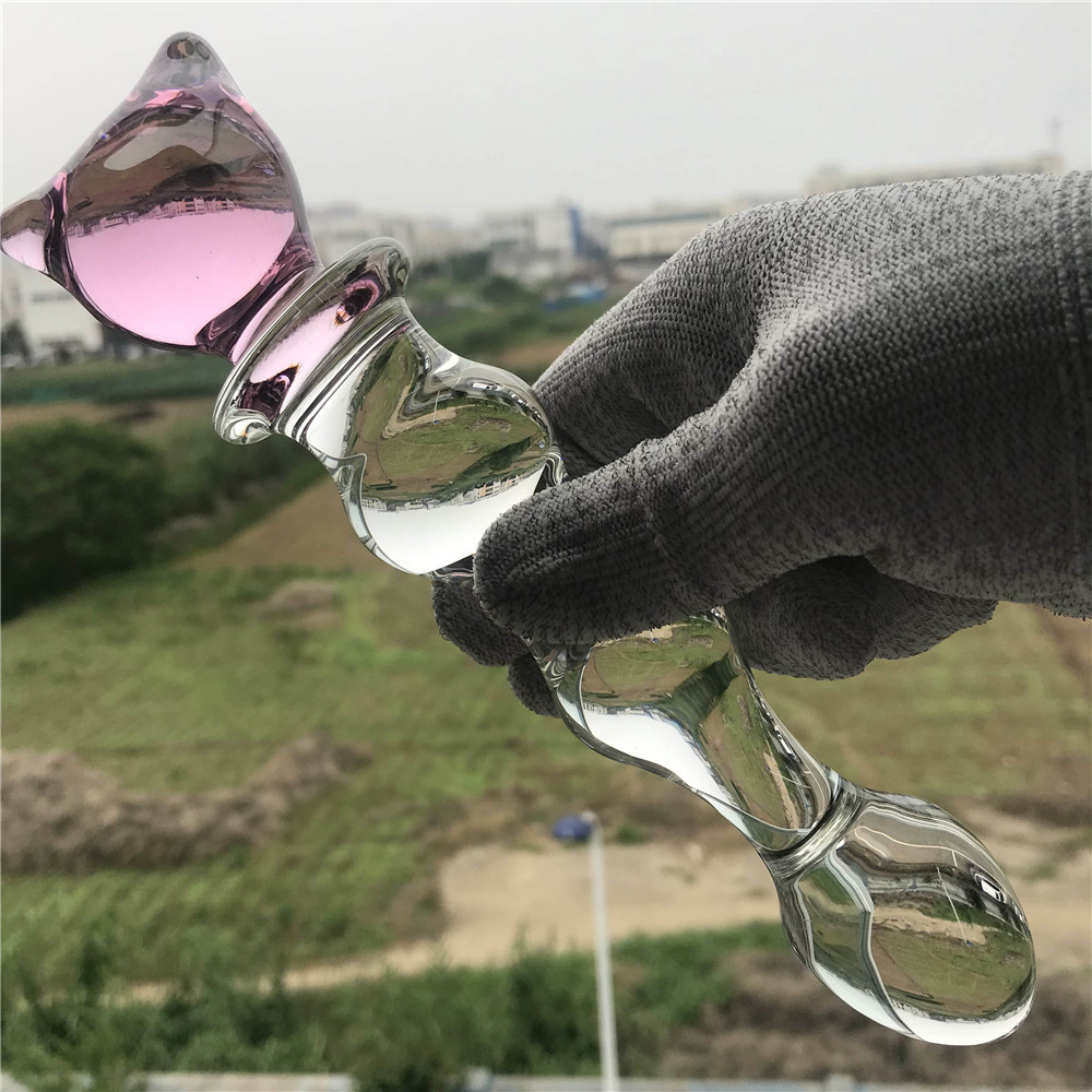 zcz情趣水晶玻璃棒自慰棒后庭塞292