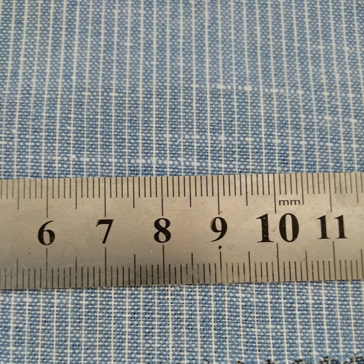 现货供应全棉竹节色织条面料超细条纹鞋材手袋服装面料 2mm宽