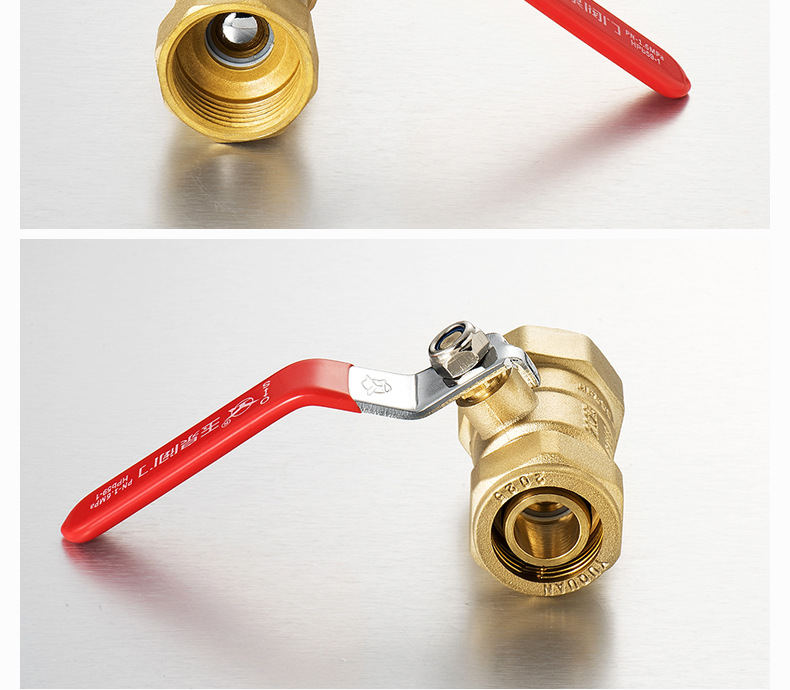 玉泉国标阀门 内丝铝塑卡套式球阀 混水阀等径三通铜接头 源厂家