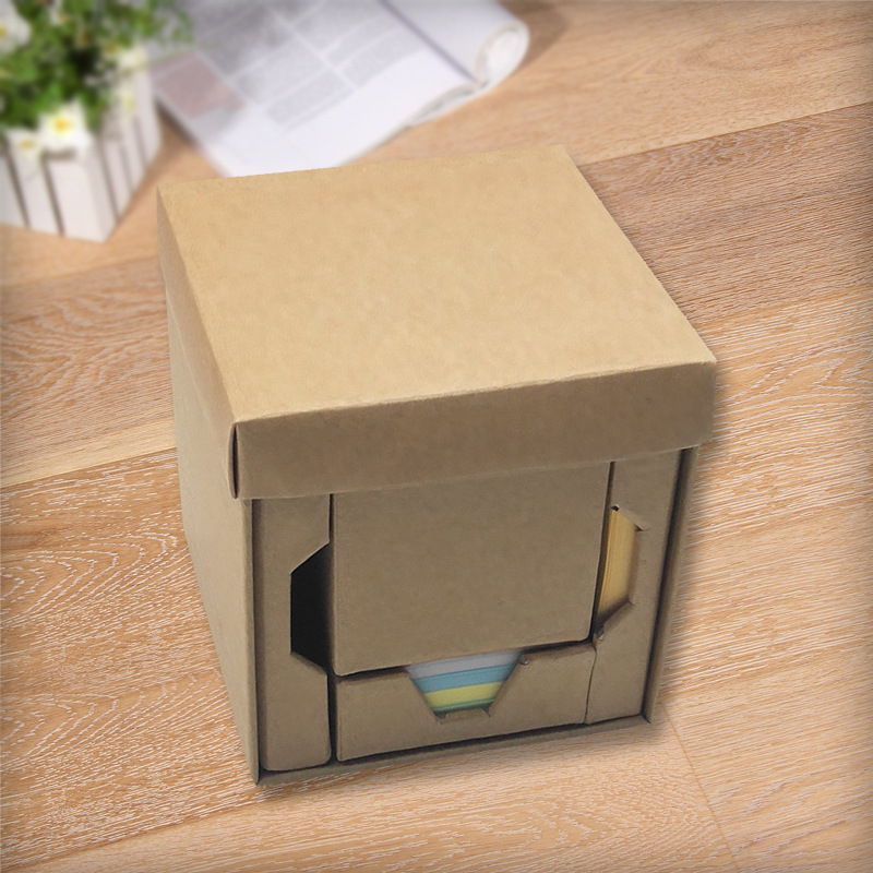 办公室便签魔法盒子 创意折叠便签收纳盒 多功能叠笔筒方形便签盒
