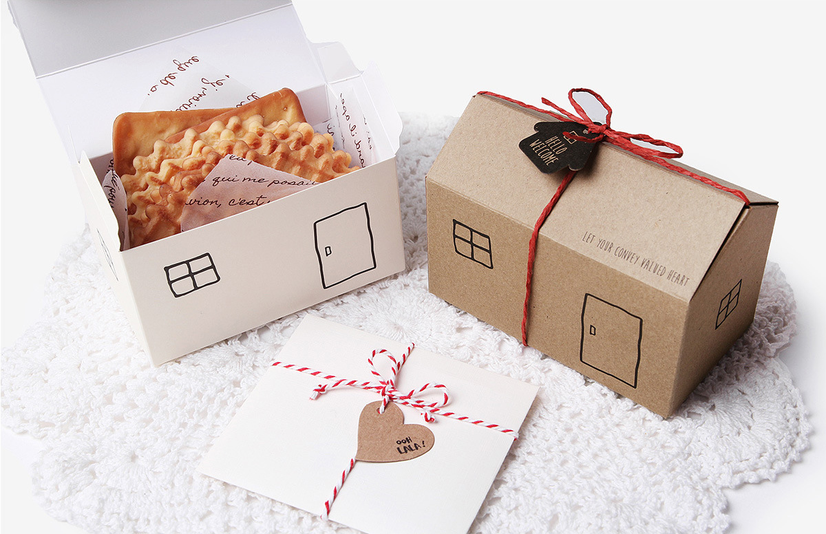 小房子牛轧糖饼干糖果盒满月回礼婚礼喜糖包装盒现货烘焙包装定做