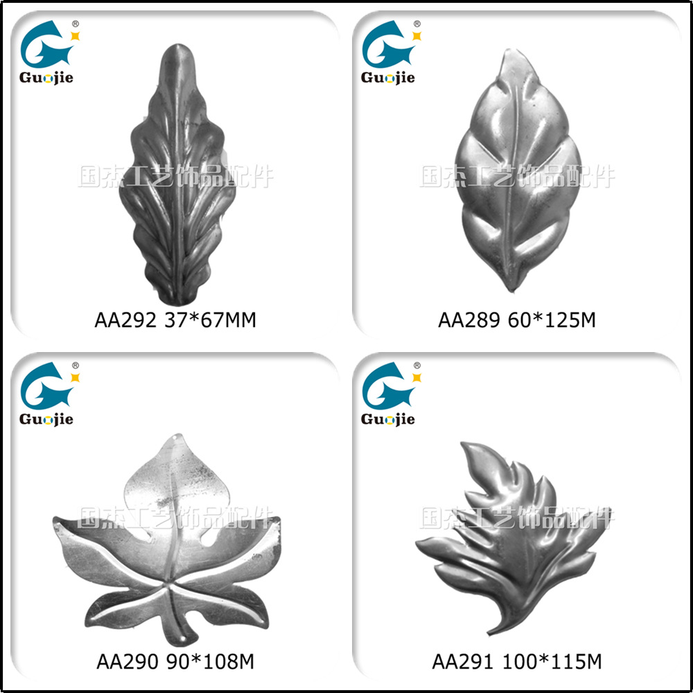 Three-Petal Maple Leaf Stamping Die Artificial Plant Pastoral Craft Decorative Pendant Iron Metal Stamping Parts with Handle