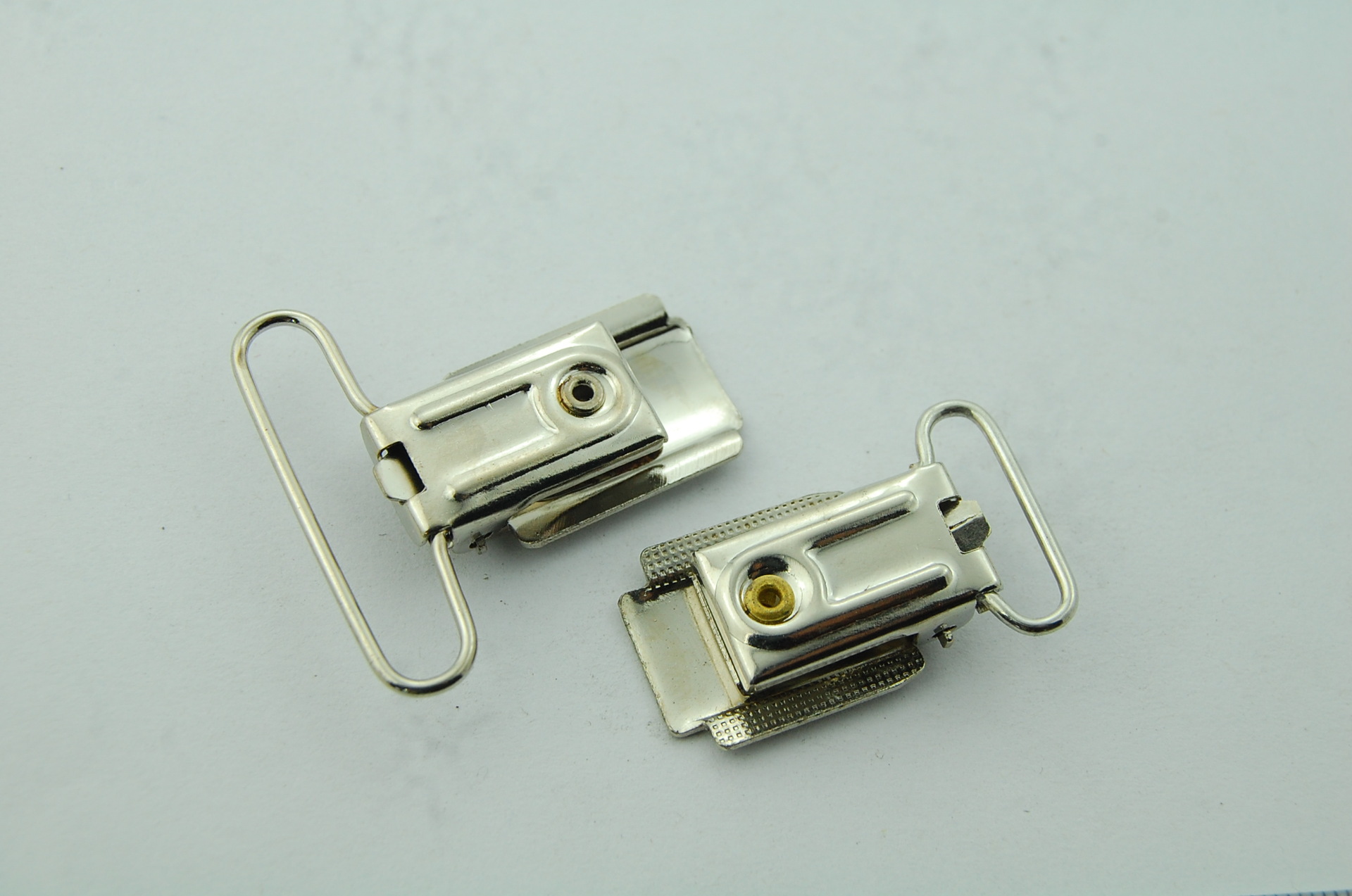 不锈钢金属鸭嘴夹 箱包长方鸭嘴扣 镀镍五金背带夹定做