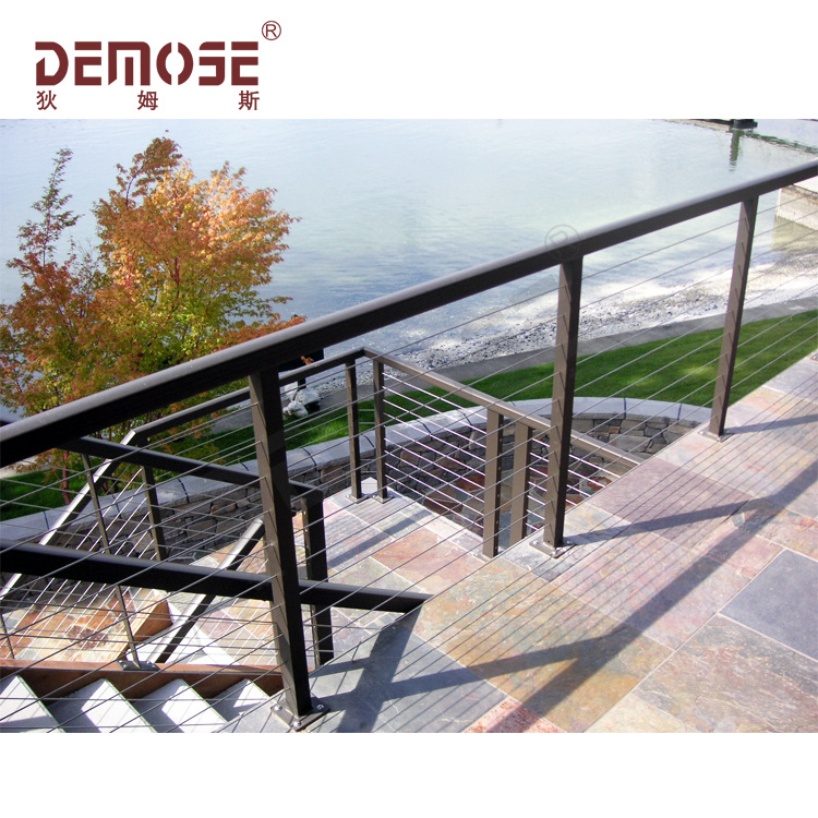 露台钢索钢丝绳索喷涂扶手栏杆围栏楼梯护栏花园围栏台阶楼梯扶手